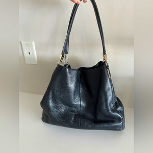 Coach Madison Phoebe Black Leather Shoulder Bag